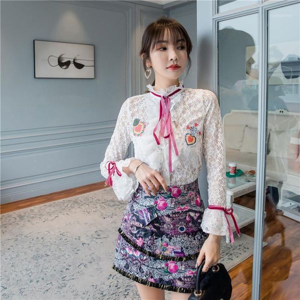 two piece dress 2021 spring lady runway skirt 2piece set women office outfits flare sleeve embroidery lace and print tassel suit sets1, White
two piece dress 2021 spring lady runway skirt 2piece set women office outfits flare sleeve embroidery lace and print tassel suit sets1, White