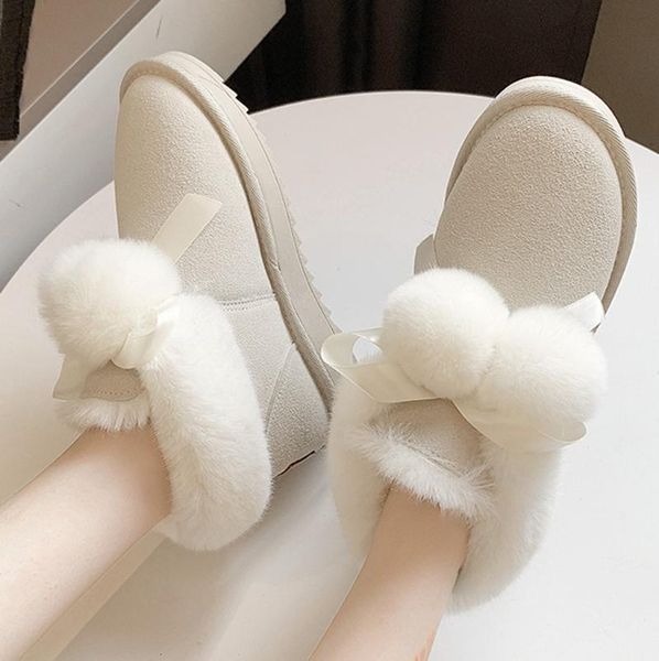 shoes woman new fashion boots women's winter non-slip fur bare boots bow casual short tube s now booties, Black
shoes woman new fashion boots women's winter non-slip fur bare boots bow casual short tube s now booties, Black