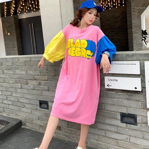 2020 women dresses loose cotton summer dress patchwork puff sleeve long t shirt dresses vestidos casual spring women clothing1, Black;gray
2020 women dresses loose cotton summer dress patchwork puff sleeve long t shirt dresses vestidos casual spring women clothing1, Black;gray