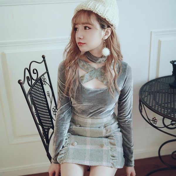 women's sweaters princess sweet lolita sweater bobon21 cross bandage round collar velvet lace decoration retro style t1409, White;black
women's sweaters princess sweet lolita sweater bobon21 cross bandage round collar velvet lace decoration retro style t1409, White;black