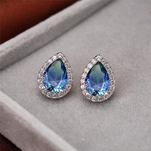stud blue green zircon cute teardrop earrings for women wedding jewelry vintage fashion rainbow fire stone water drop, Golden;silver
stud blue green zircon cute teardrop earrings for women wedding jewelry vintage fashion rainbow fire stone water drop, Golden;silver