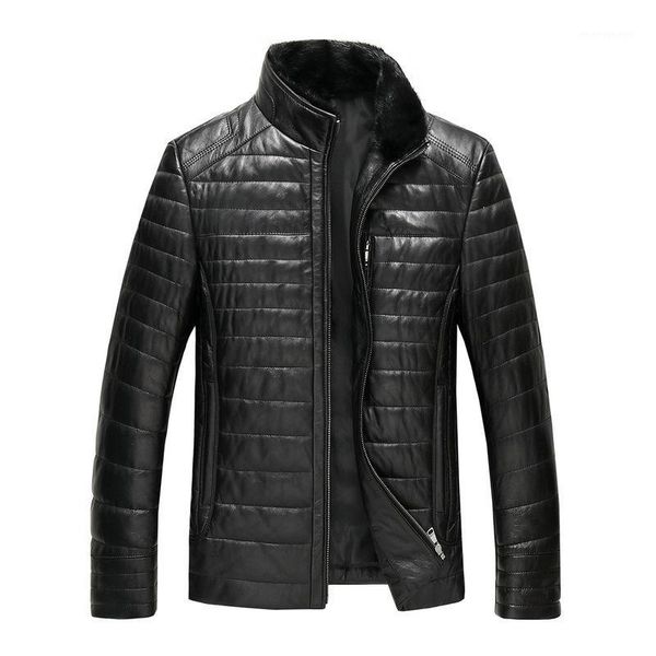 men's leather & faux men mink collar sheepskin coat spring jacket plus size loose casual outwear thick warm pockets clothes1, Black
men's leather & faux men mink collar sheepskin coat spring jacket plus size loose casual outwear thick warm pockets clothes1, Black