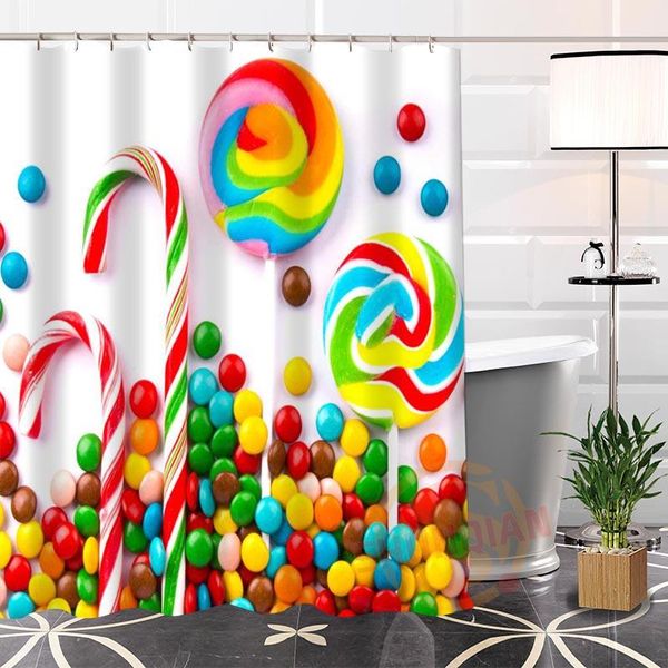 100% polyester custom candy shower curtain fabric modern bathroom with hooks bath screens
100% polyester custom candy shower curtain fabric modern bathroom with hooks bath screens