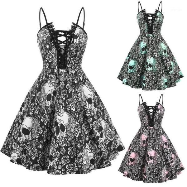 vintage dress women sleeveless v neck halloween housewife print knotted back dress skeleton print vintage housewife dresses#501, Black;gray
vintage dress women sleeveless v neck halloween housewife print knotted back dress skeleton print vintage housewife dresses#501, Black;gray