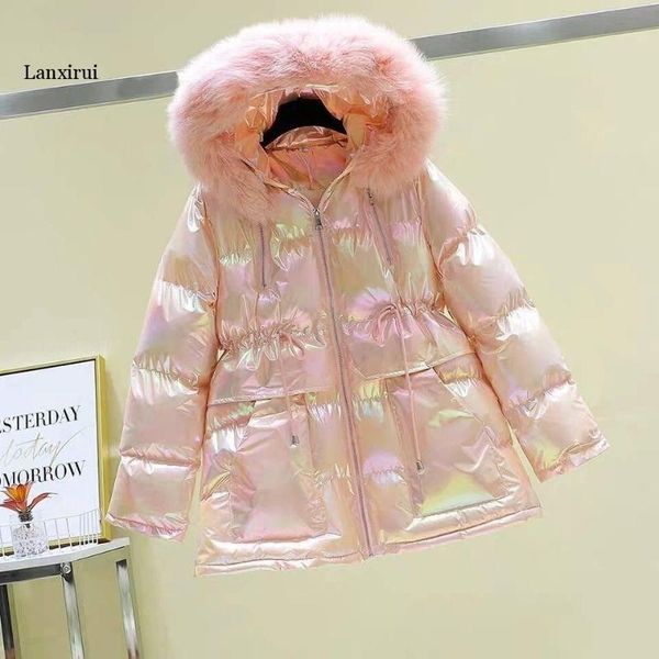women's down & parkas winter jacket women shell glossy hooded large fur slim padded warm jackets waterproof snow outcoat, Black
women's down & parkas winter jacket women shell glossy hooded large fur slim padded warm jackets waterproof snow outcoat, Black