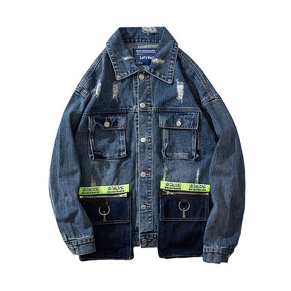 loose wind bf denim male jacket removable stereoscopic multi-pocket personality wear casual open coat holes 053y, Black;brown
loose wind bf denim male jacket removable stereoscopic multi-pocket personality wear casual open coat holes 053y, Black;brown