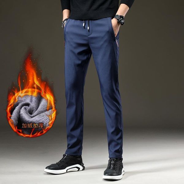 2020 new mens winter fleece warm pants men korean casual slacks slim warm thick pants for men fashion black gray trousers male
2020 new mens winter fleece warm pants men korean casual slacks slim warm thick pants for men fashion black gray trousers male