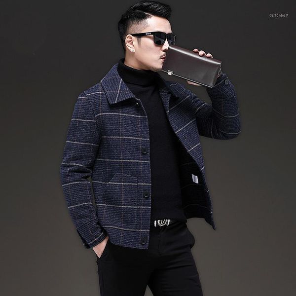 men's wool & blends real coat autumn winter jacket men clothes 2021 double side woolen casual short jackets plus size erkek mont 196021, Black
men's wool & blends real coat autumn winter jacket men clothes 2021 double side woolen casual short jackets plus size erkek mont 196021, Black