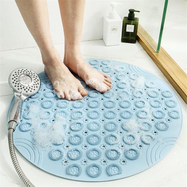 bath mats 55cm large round non-slip shower mat home bathroom pvc drain holes suction cups floor massage foot pad
bath mats 55cm large round non-slip shower mat home bathroom pvc drain holes suction cups floor massage foot pad
