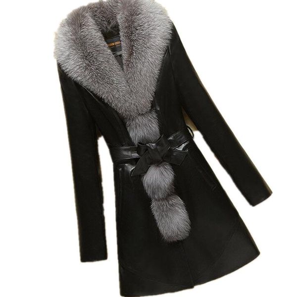 women's leather & faux zxryxgs women winter coat fashion fur collar slim warm was thin pu mid-length jacket, Black
women's leather & faux zxryxgs women winter coat fashion fur collar slim warm was thin pu mid-length jacket, Black