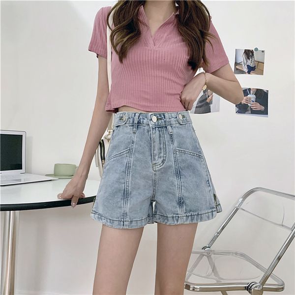 2021 for women summer cotton fashion side zipper shorts vintage loose high waist denim pants uo16, Blue
2021 for women summer cotton fashion side zipper shorts vintage loose high waist denim pants uo16, Blue