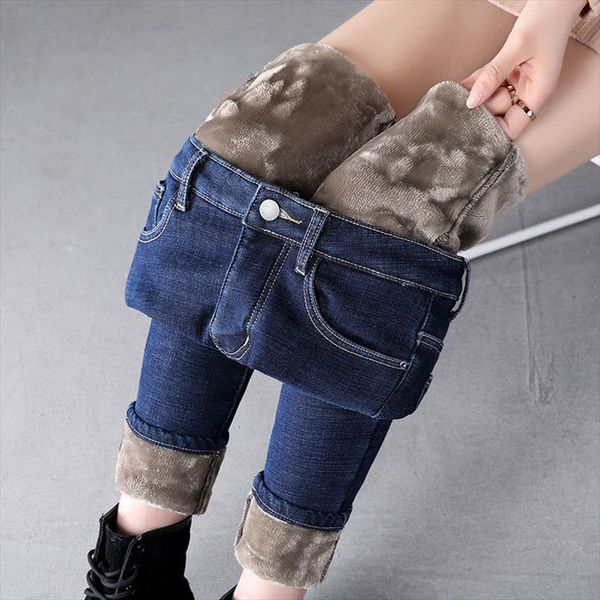 thick winter warm skinny jeans for women female high waist velvet denim pants streetwear stretch trousers plus size, Blue
thick winter warm skinny jeans for women female high waist velvet denim pants streetwear stretch trousers plus size, Blue