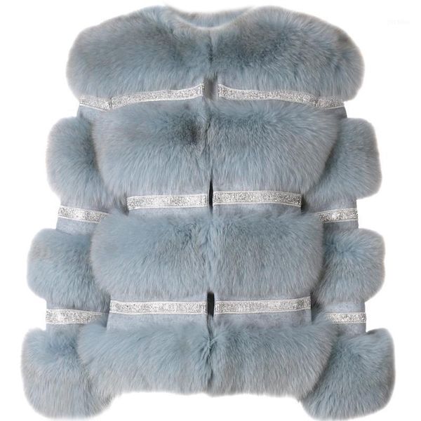 women natural ladies real fur jacket1, Black