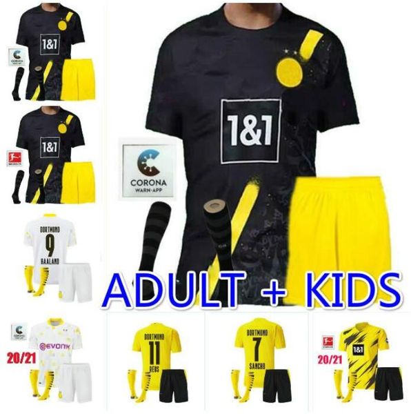 haaland 9 hazard 10 borussia 20 21 dortmund soccer jersey emre can 23 2020 2021 football shirt sancho reus hummels men + kids, Black;yellow
haaland 9 hazard 10 borussia 20 21 dortmund soccer jersey emre can 23 2020 2021 football shirt sancho reus hummels men + kids, Black;yellow