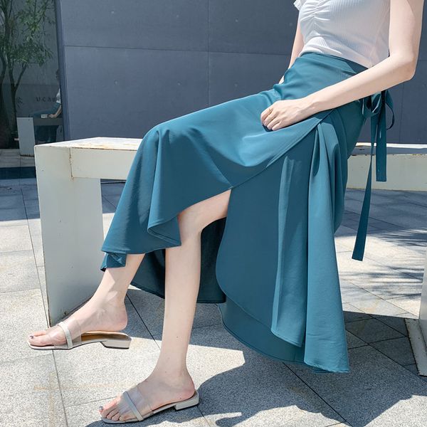 2021 new get polyester bohemian chiffon out of a female play summer holiday solid all-match high-waist bow ovqi, Black
2021 new get polyester bohemian chiffon out of a female play summer holiday solid all-match high-waist bow ovqi, Black