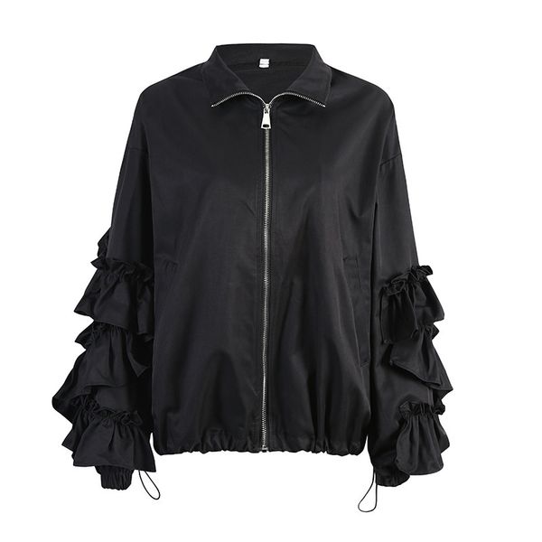 свободный подходящий большой размер frilly новый zip-отворотный рукав длинный женский куртка короткий прилив траншея пальто дамы xi8a, Black;brown
свободный подходящий большой размер frilly новый zip-отворотный рукав длинный женский куртка короткий прилив траншея пальто дамы xi8a, Black;brown