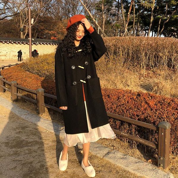 2 colors winter korean style single breasted wool coat pocket medium-long woolen jackets womens (x146)1, Black 
2 colors winter korean style single breasted wool coat pocket medium-long woolen jackets womens (x146)1, Black