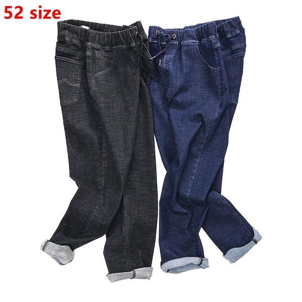 tide brand big size xl mens fat elastic waist jeans cowboy oversize pure male movement, Blue 
tide brand big size xl mens fat elastic waist jeans cowboy oversize pure male movement, Blue