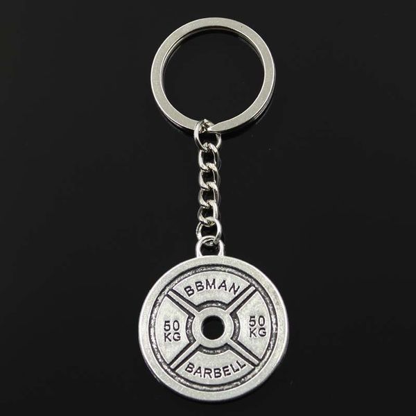 fashion barbell disc weight bbman 50kg 40x35mm pendant 30mm key chain bronze silver color men car gift keychain dropshipping 
fashion barbell disc weight bbman 50kg 40x35mm pendant 30mm key chain bronze silver color men car gift keychain dropshipping