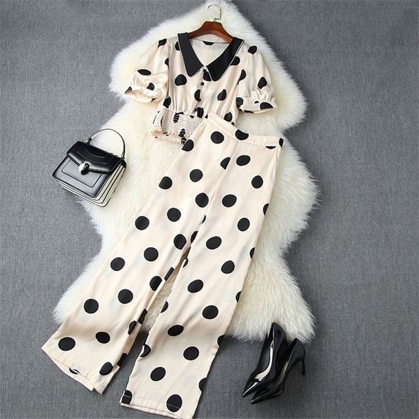 2020 summer short sleeve peter pan neck retro polka dot print panelled + wide leg trousers pants two piece 2 pieces set ll1011069, White
2020 summer short sleeve peter pan neck retro polka dot print panelled + wide leg trousers pants two piece 2 pieces set ll1011069, White