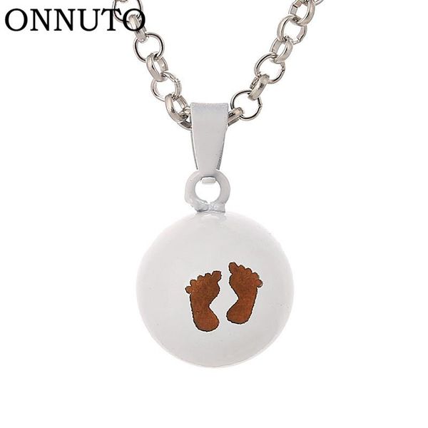 angel caller eudora harmony bola ball footprints musical chime bells pendant necklace for pregnancy women jewelry gift, Silver
angel caller eudora harmony bola ball footprints musical chime bells pendant necklace for pregnancy women jewelry gift, Silver
