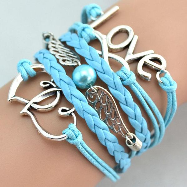 charm bracelet factory price for woman with men jewelry wholesale heart wing love bead rope chain pulseiras masculina, Golden;silver
charm bracelet factory price for woman with men jewelry wholesale heart wing love bead rope chain pulseiras masculina, Golden;silver