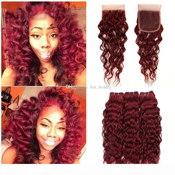 peruvian burgundy hair bundles with full lace closure wine red 99j water wave virgin human hair weaves wet wavy with closure, Black
peruvian burgundy hair bundles with full lace closure wine red 99j water wave virgin human hair weaves wet wavy with closure, Black