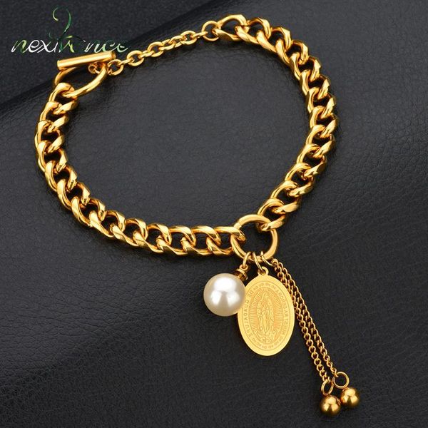 nextvance gold virgin mary medal pendant bracelet simulated pearl amulet bracelets for women gift religious christian jewelry, Black
nextvance gold virgin mary medal pendant bracelet simulated pearl amulet bracelets for women gift religious christian jewelry, Black