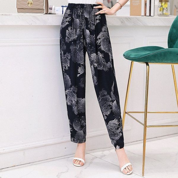 classic printed casual trousers for women loose high waist elastic harem pants female summer wide leg pants plus size 5xl 201031, Black;white
classic printed casual trousers for women loose high waist elastic harem pants female summer wide leg pants plus size 5xl 201031, Black;white