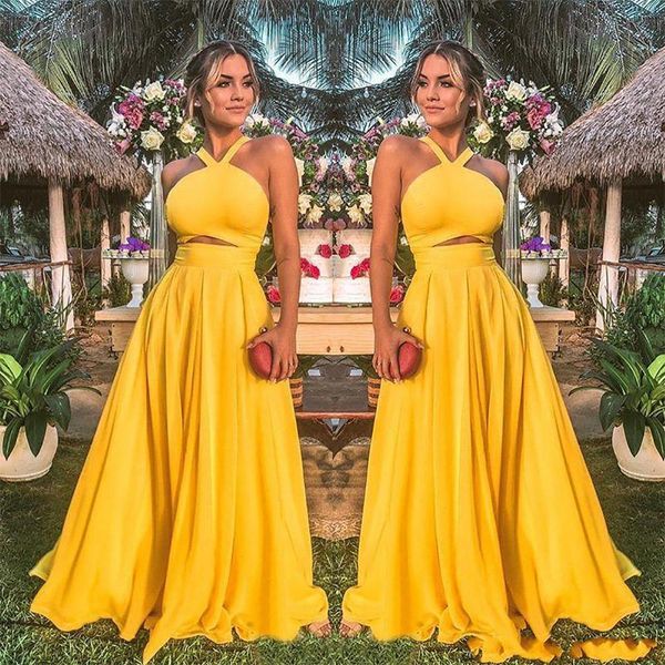 yellow simple a line prom dresses halter neck floor length backless formal party gowns wear evening gowns vestidos de fiesta, Black
yellow simple a line prom dresses halter neck floor length backless formal party gowns wear evening gowns vestidos de fiesta, Black