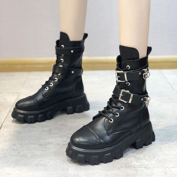 pu leather lace up shoes woman big size dropshipping punk style platform ankle boots women metal double buckle motorcycle boots, Black
pu leather lace up shoes woman big size dropshipping punk style platform ankle boots women metal double buckle motorcycle boots, Black