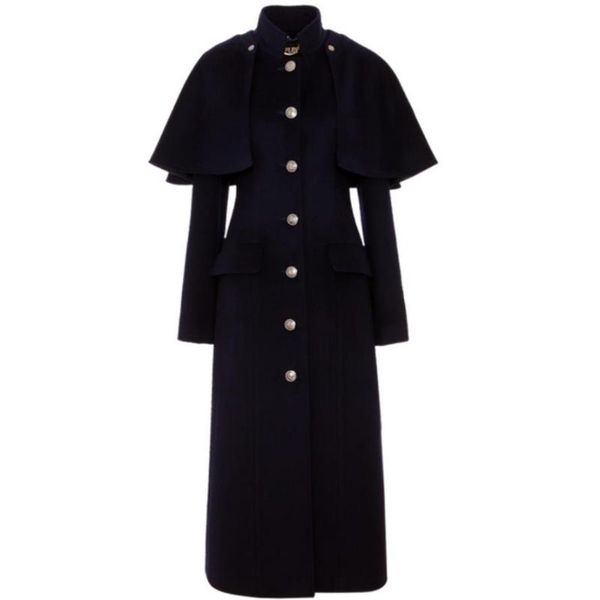 women's wool & blends plus size 3xlwinter cloak x-long woolen coat style thick cashmere warm overcoat, Black
women's wool & blends plus size 3xlwinter cloak x-long woolen coat style thick cashmere warm overcoat, Black
