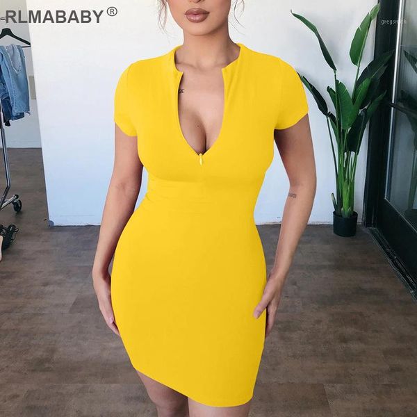 rlmababy casual women bodydon dress yellow zipper mini dress slim v neck short sleeve ladies night club black1, White;black
rlmababy casual women bodydon dress yellow zipper mini dress slim v neck short sleeve ladies night club black1, White;black