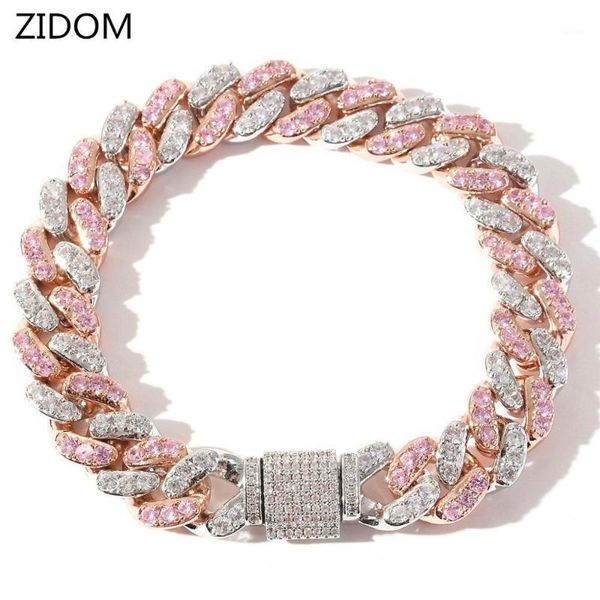 men/women hip hop iced out bling bracelets micro pave pink zircon 12mm cuban hiphop bracelet fashion jewelry gifts1, Black
men/women hip hop iced out bling bracelets micro pave pink zircon 12mm cuban hiphop bracelet fashion jewelry gifts1, Black