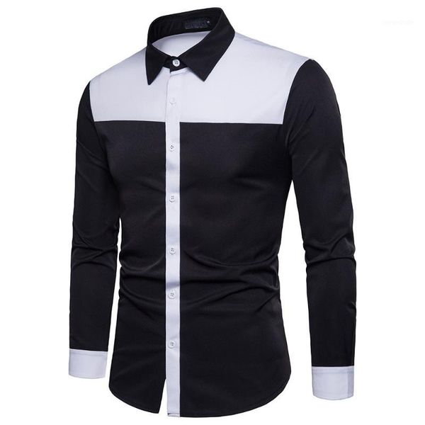 streetwear 2019 spring autumn fashion shirt men long sleeve stand collar black white patchwork korean clothes men camisas hombre1, White;black
streetwear 2019 spring autumn fashion shirt men long sleeve stand collar black white patchwork korean clothes men camisas hombre1, White;black