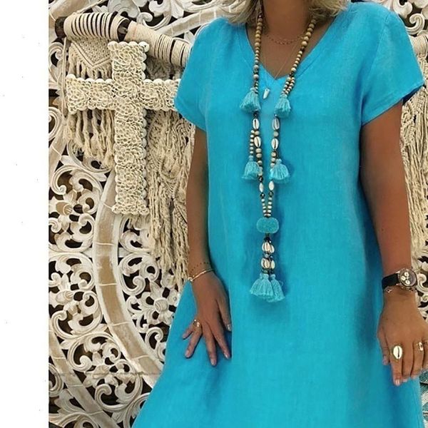 women dress summer plus size cotton linen dresses loose vintage solid boho dress feminino vestidos casual big size sundress 2021, Black;gray
women dress summer plus size cotton linen dresses loose vintage solid boho dress feminino vestidos casual big size sundress 2021, Black;gray