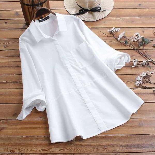 women's blouses & shirts plus size women's button zanzea 2021 elegant casual blouse long sleeve tunic female lapel work blusas so, White
women's blouses & shirts plus size women's button zanzea 2021 elegant casual blouse long sleeve tunic female lapel work blusas so, White