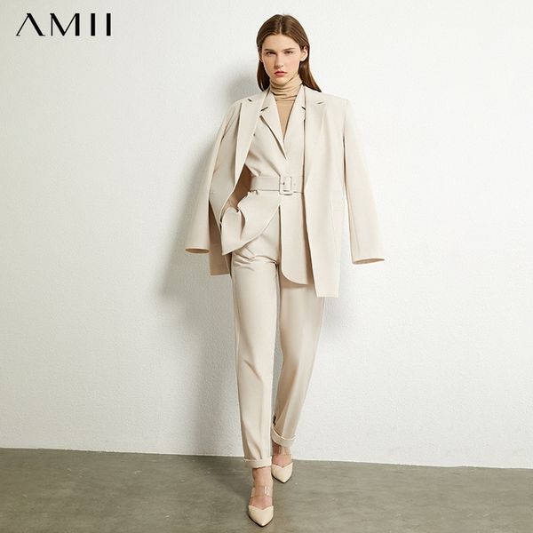 amii minimalism autumn women's suit blazer and pants lapel office coat solid vest high waist women's suit pants 12070325 201110, White
amii minimalism autumn women's suit blazer and pants lapel office coat solid vest high waist women's suit pants 12070325 201110, White