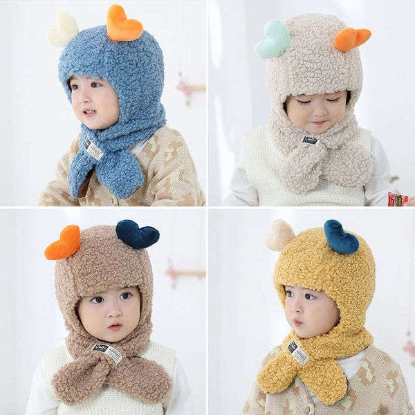 baby hat scarf integration winter cashmere love warm boys girls cold children's tide, Red;brown
baby hat scarf integration winter cashmere love warm boys girls cold children's tide, Red;brown