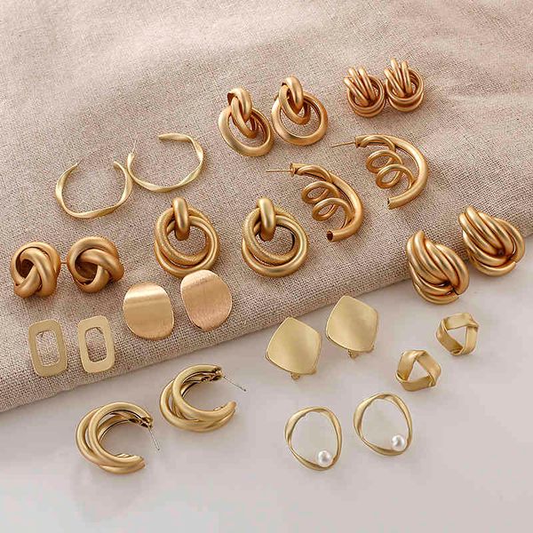 lifefontier vintage metal geometric knot earrings for women matte color hollow round statement twisted knotted earring jewelry, Golden
lifefontier vintage metal geometric knot earrings for women matte color hollow round statement twisted knotted earring jewelry, Golden