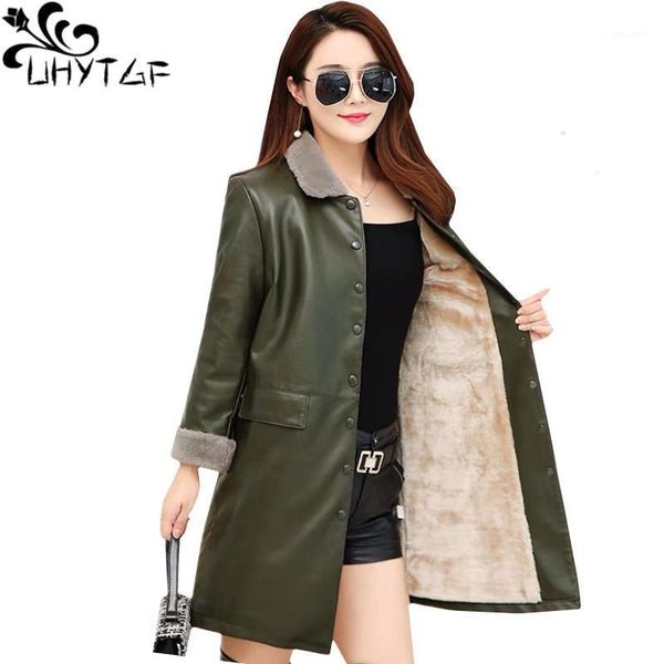 women's leather & faux uhytgf autumn winter jacket women plus velvet quality pu spring warm loose 5xl size coat 6551, Black
women's leather & faux uhytgf autumn winter jacket women plus velvet quality pu spring warm loose 5xl size coat 6551, Black