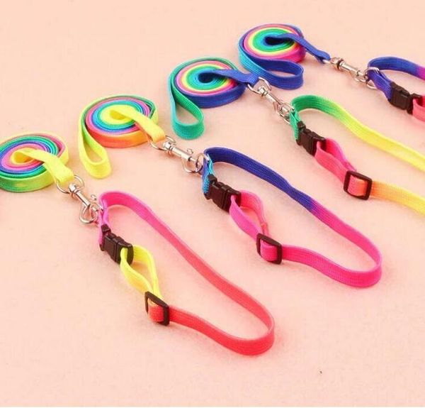 soft collar rainbow leash pet dog walking harness lead colorful and durable traction rope nylon 120cm c756
soft collar rainbow leash pet dog walking harness lead colorful and durable traction rope nylon 120cm c756