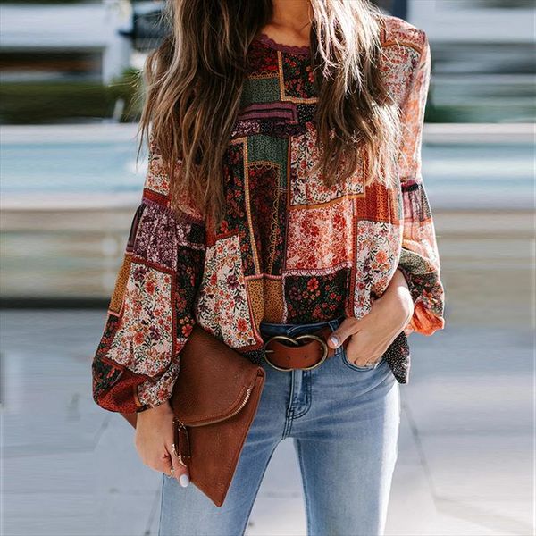 bohemian floral print blouse womens fashion o neck puff long sleeve blouse shirt office lady loose plus size blusas xxl, White
bohemian floral print blouse womens fashion o neck puff long sleeve blouse shirt office lady loose plus size blusas xxl, White