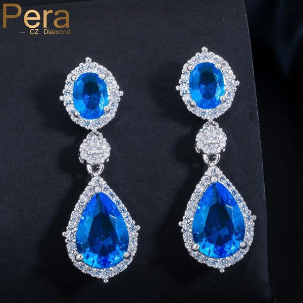 pera fashion women evening party light blue cubic zirconia stone long pear cut earrings jewelry for valetine's day gift e076, Silver
pera fashion women evening party light blue cubic zirconia stone long pear cut earrings jewelry for valetine's day gift e076, Silver