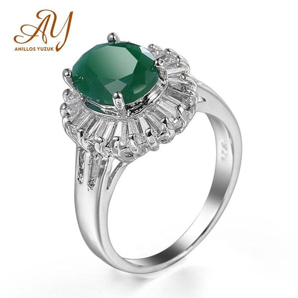 cluster rings anillos yuzuk green chalcedony ring solitaire 925 sterling silver for women engagement gemstones jewelry, Golden;silver
cluster rings anillos yuzuk green chalcedony ring solitaire 925 sterling silver for women engagement gemstones jewelry, Golden;silver