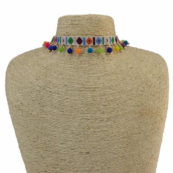 chokers ethnic pom ball necklaces for women bohemian multicolors statement choker necklace african tribal party jewelry gift, Golden;silver
chokers ethnic pom ball necklaces for women bohemian multicolors statement choker necklace african tribal party jewelry gift, Golden;silver