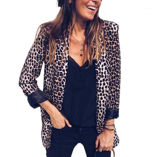 new leopard print blazer women office lady casual suit 2020 autumn fashion long sleeve pocket blazers female outerwear jacket1, White;black
new leopard print blazer women office lady casual suit 2020 autumn fashion long sleeve pocket blazers female outerwear jacket1, White;black