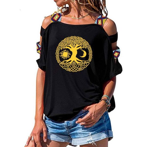 sun moon sunshine stars crescent dual ethnic symbol tree t-shirt women loose cotton female t-shirts hollow out shoulder tees, White
sun moon sunshine stars crescent dual ethnic symbol tree t-shirt women loose cotton female t-shirts hollow out shoulder tees, White