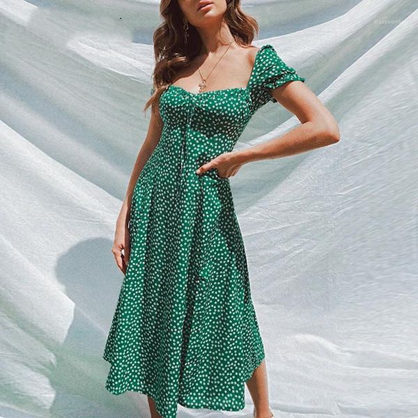 2020 summer vintage party dress square collar ruffle elegant dress beach female green mid dresses vestidos1, Black;gray
2020 summer vintage party dress square collar ruffle elegant dress beach female green mid dresses vestidos1, Black;gray