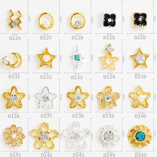 20pcs new flower star moon hollow metal ring pearl rhinestone embellishment decoration diy nail supplies, Silver;gold
20pcs new flower star moon hollow metal ring pearl rhinestone embellishment decoration diy nail supplies, Silver;gold